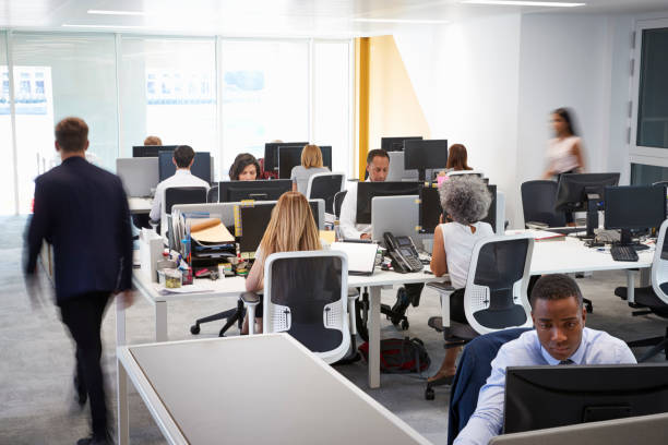 People working in an office