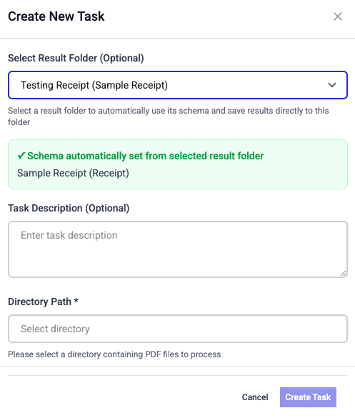 NOVAX Limited「建立新任務」表單的螢幕截圖，包含結果資料夾選擇、任務描述和目錄路徑等欄位，以及「取消」和「建立任務」按鈕。. 香港AI